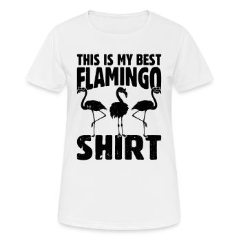 C’est ma meilleure chemise de flamant rose - Flamingo - T-shirt respirant Femme - blanc - Devant - AI Model Female 172 dark (172cm)