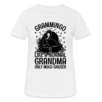 Flamingo Grandmingo Flamingo Grandma Flamingo - Frauen T-Shirt atmungsaktiv - Weiß - Vorne - AI Model Female 172 dark (172cm)