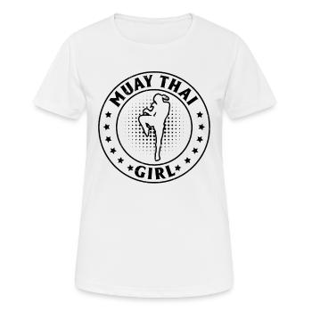 Muay Thai Girl Muay Thai Fighter - Women's Breathable T-Shirt - white - Front - AI Model Female 172 dark (172cm)