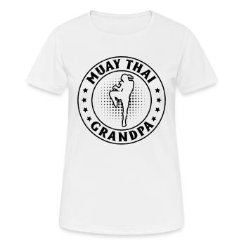 Muay Thai Grandpa Muay Thai Fighter - Women's Breathable T-Shirt - white - Front - AI Model Female 172 dark (172cm)