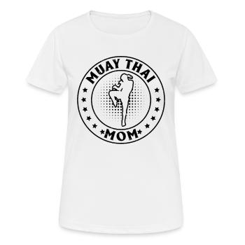 Muay Thai Mom Muay Thai Fighter - Women's Breathable T-Shirt - white - Front - AI Model Female 172 dark (172cm)