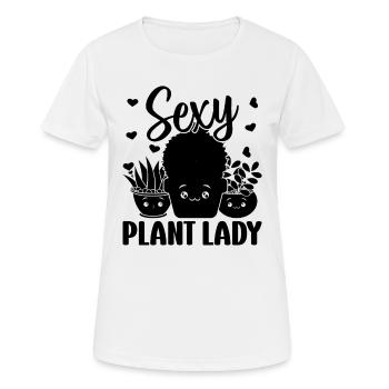 Sexy Plant Lady - Jardinier Paysagiste Jardinage - T-shirt respirant Femme - blanc - Devant - AI Model Female 172 dark (172cm)