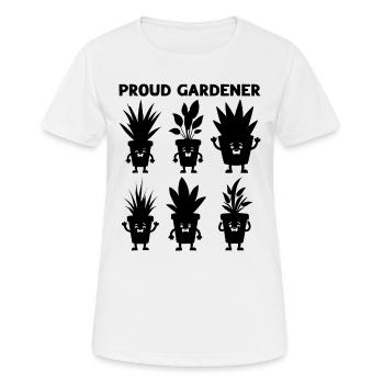 Fier jardinier - Amoureux des plantes Jardinage drôle - T-shirt respirant Femme - blanc - Devant - AI Model Female 172 dark (172cm)
