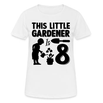 Jardinage 8e anniversaire Hobby Jardinier Enfants - T-shirt respirant Femme - blanc - Devant - AI Model Female 172 dark (172cm)