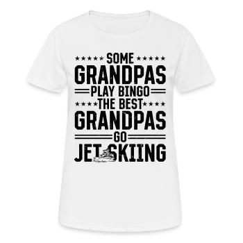 Certains grands-pères jouent au bingo, les meilleurs grands-pères vont jet - T-shirt respirant Femme - blanc - Devant - AI Model Female 172 dark (172cm)