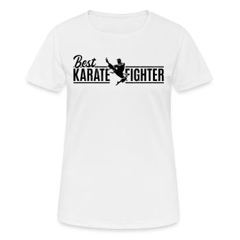Meilleur combattant de karaté - Karaté Martial Arts Karaté - T-shirt respirant Femme - blanc - Devant - AI Model Female 172 dark (172cm)