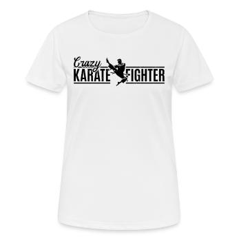 Karate Fighting - Crazy Karate Fighter - Women's Breathable T-Shirt - white - Front - AI Model Female 172 dark (172cm)