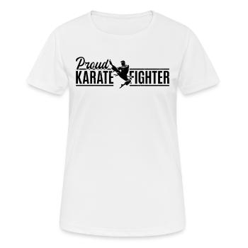 Arts Martiaux de Karaté - Fier combattant de Karaté - T-shirt respirant Femme - blanc - Devant - AI Model Female 172 dark (172cm)
