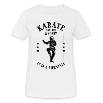 Le karaté n’est pas seulement un passe-temps, c’est un mode de vie - - T-shirt respirant Femme - blanc - Devant - AI Model Female 172 dark (172cm)