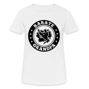 Karate Grandpa Karate - Frauen T-Shirt atmungsaktiv - Weiß - Vorne - AI Model Female 172 dark (172cm)