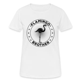 Flamingo Brother - T-shirt respirant Femme - blanc - Devant - AI Model Female 172 dark (172cm)