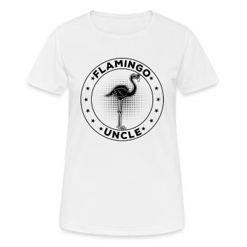 Flamingo Uncle - Frauen T-Shirt atmungsaktiv - Weiß - Vorne - AI Model Female 172 dark (172cm)
