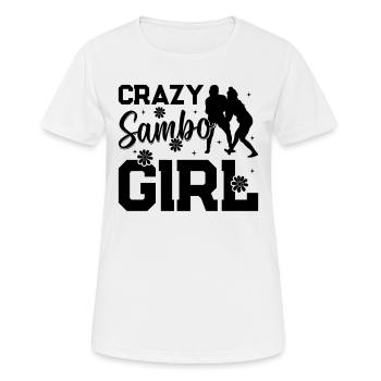 Crazy Sambo Girl - Frauen T-Shirt atmungsaktiv - Weiß - Vorne - AI Model Female 172 dark (172cm)