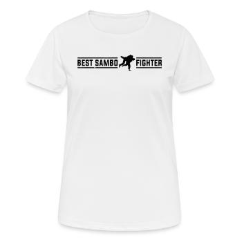 Meilleur combattant de Sambo - T-shirt respirant Femme - blanc - Devant - AI Model Female 172 dark (172cm)