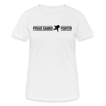 Proud Sambo fighter - Sambo Martial Arts Sambo - Frauen T-Shirt atmungsaktiv - Weiß - Vorne - AI Model Female 172 dark (172cm)