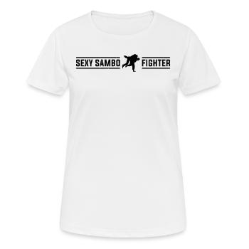 Sexy Sambo fighter - Sambo Martial Arts Sambo - Frauen T-Shirt atmungsaktiv - Weiß - Vorne - AI Model Female 172 dark (172cm)