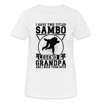 Sambo Grandpa Sambo Fighter - Frauen T-Shirt atmungsaktiv - Weiß - Vorne - AI Model Female 172 dark (172cm)