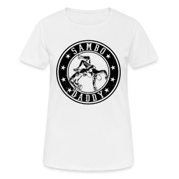 Sambo Daddy Sambo Fighter Daddy - Frauen T-Shirt atmungsaktiv - Weiß - Vorne - AI Model Female 172 dark (172cm)