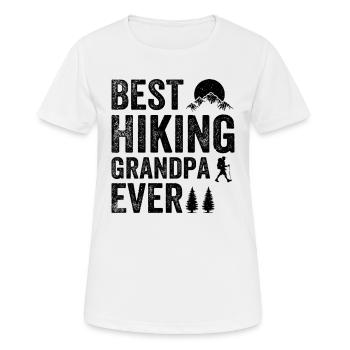 Best Hiking Grandpa Ever - Adventure Hiking - Women's Breathable T-Shirt - white - Front - AI Model Female 172 dark (172cm)