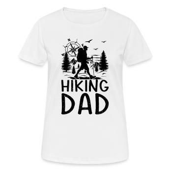 Hiking Dad Hiking Lover Mountain Hiking - Women's Breathable T-Shirt - white - Front - AI Model Female 172 dark (172cm)