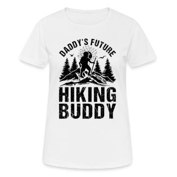 Daddy's Future Hiking Buddy - Hiking Kids - Frauen T-Shirt atmungsaktiv - Weiß - Vorne - AI Model Female 172 dark (172cm)