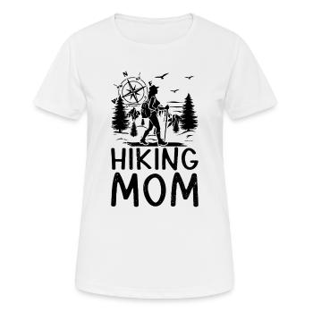 Hiking Mom Hiking Lover Mountain Hiking - Women's Breathable T-Shirt - white - Front - AI Model Female 172 dark (172cm)