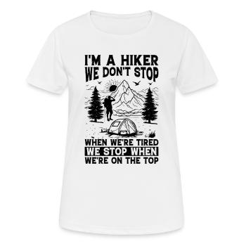 Citations amusantes sur la randonnée en montagne - T-shirt respirant Femme - blanc - Devant - AI Model Female 172 dark (172cm)