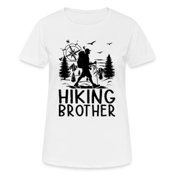 Hiking Brother Hiking Lover Mountain Hiking - Women's Breathable T-Shirt - white - Front - AI Model Female 172 dark (172cm)