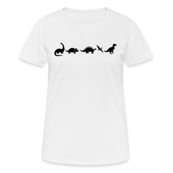 Dinosaur T-Rex Dinosaur T-Rex Dino Lover - Women's Breathable T-Shirt - white - Front - AI Model Female 172 dark (172cm)