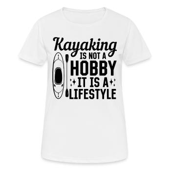 Le kayak n’est pas un passe-temps, c’est un mode de vie - - T-shirt respirant Femme - blanc - Devant - AI Model Female 172 dark (172cm)