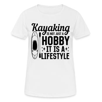 Le kayak n’est pas seulement un passe-temps, c’est un mode de vie - - T-shirt respirant Femme - blanc - Devant - AI Model Female 172 dark (172cm)