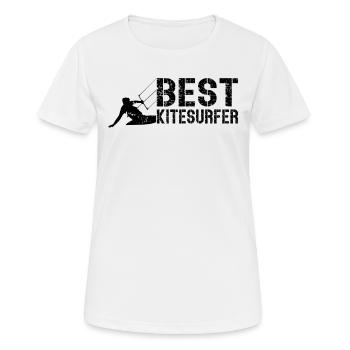 Kitesurf - Meilleur kitesurfeur - T-shirt respirant Femme - blanc - Devant - AI Model Female 172 dark (172cm)