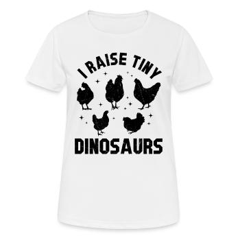 Funny Dinosaur Farmer - I Raise Tiny Dinosaurs - Women's Breathable T-Shirt - white - Front - AI Model Female 172 dark (172cm)