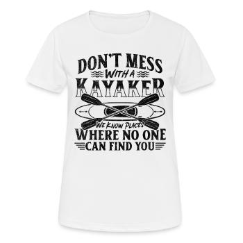 Citations amusantes sur le kayak pour le kayakiste - T-shirt respirant Femme - blanc - Devant - AI Model Female 172 dark (172cm)
