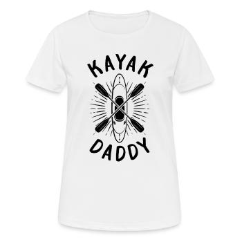 Kayak Daddy Kayaking Dad Kayaker - Women's Breathable T-Shirt - white - Front - AI Model Female 172 dark (172cm)