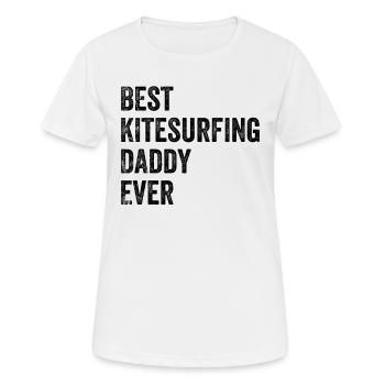 Best Kitesurfing Daddy Ever - Kitesurfing Daddy - Frauen T-Shirt atmungsaktiv - Weiß - Vorne - AI Model Female 172 dark (172cm)