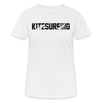 Kitesurfing Kiteboarding Kitesurfer - Frauen T-Shirt atmungsaktiv - Weiß - Vorne - AI Model Female 172 dark (172cm)