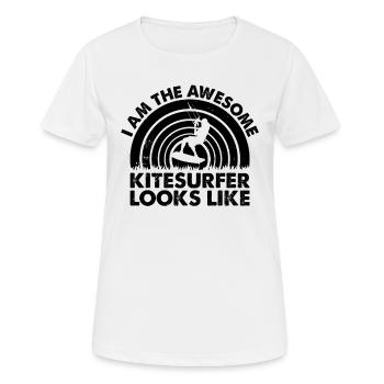 Watersports Kiteboarding - I am the awesome - Frauen T-Shirt atmungsaktiv - Weiß - Vorne - AI Model Female 172 dark (172cm)