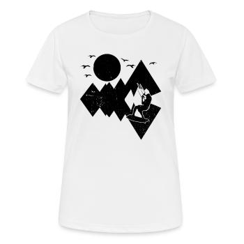 Kitesurfer Kitesurfing Watersports Kiteboarding - Frauen T-Shirt atmungsaktiv - Weiß - Vorne - AI Model Female 172 dark (172cm)