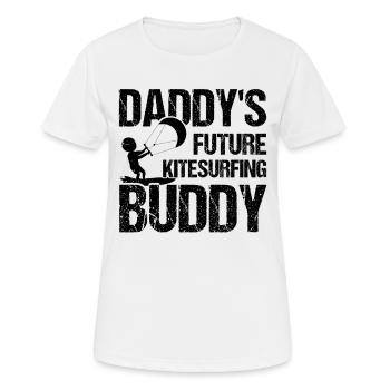 Kitesurf bébé - Daddy’s Future Kitesurf - T-shirt respirant Femme - blanc - Devant - AI Model Female 172 dark (172cm)
