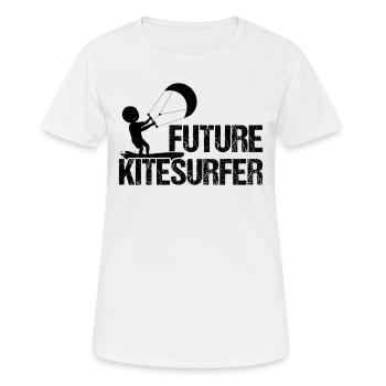 Kitesurfing Baby - Future Kitesurfer - Women's Breathable T-Shirt - white - Front - AI Model Female 172 dark (172cm)