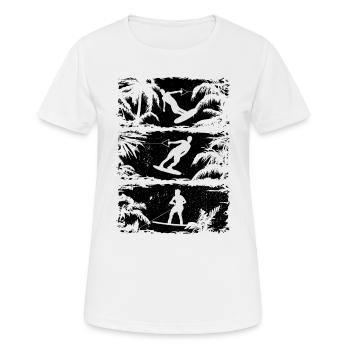 Wakeboarder Wakeboarding Lover Wakeboard - T-shirt respirant Femme - blanc - Devant - AI Model Female 172 dark (172cm)