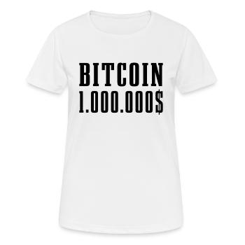 Bitcoin 1,000,000$ Bitcoin Crypto Investing - Women's Breathable T-Shirt - white - Front - AI Model Female 172 dark (172cm)