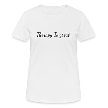 Mental Health Awareness - Therapy Is great - Frauen T-Shirt atmungsaktiv - Weiß - Vorne - AI Model Female 172 dark (172cm)