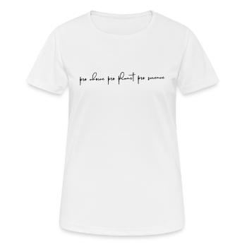 pro choice pro planet pro science - Environment - Frauen T-Shirt atmungsaktiv - Weiß - Vorne - AI Model Female 172 dark (172cm)