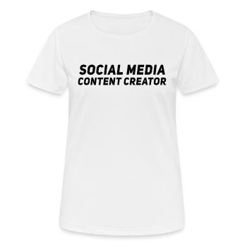 Blogger Vlogger Influencer - Social Media Content - Women's Breathable T-Shirt - white - Front - AI Model Female 172 dark (172cm)