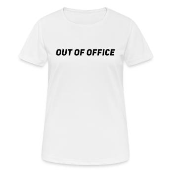 Out of Office - Blogueur de voyage et vlogger de vacances - T-shirt respirant Femme - blanc - Devant - AI Model Female 172 dark (172cm)
