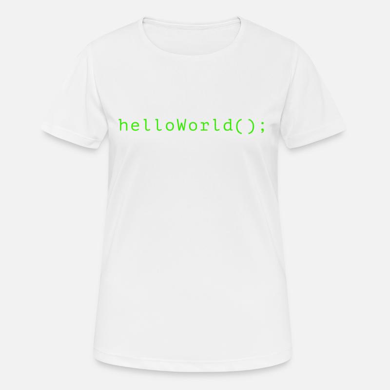 HelloWorld Program Code Coding Informatik - Women's Breathable T-Shirt - white