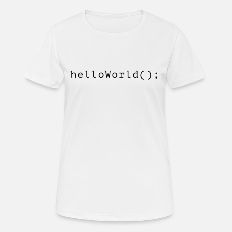 HelloWorld Program Code Coding Informatik - Women's Breathable T-Shirt - white