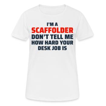 Scaffolder Scaffold Builder Scaffolding Platform - Women's Breathable T-Shirt - white - Front - AI Model Female 172 dark (172cm)